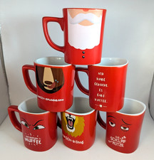 6x Nescafé Tassen – rot mit weißem Logo | Retro | Sammeleditionen | Vintage