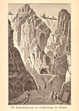 Schiefer #1 anno 1897 Schieferbruch Wetzsteinberg Lehesten - Hist. Grafik 1897