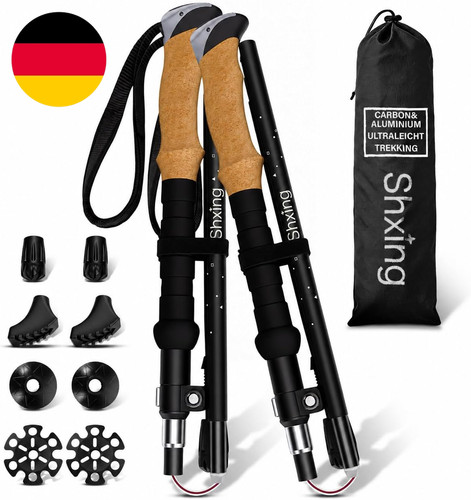 Wanderstöcke faltbar 2er set - wanderstöcke,