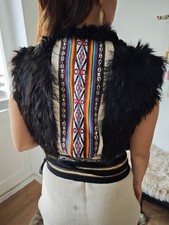 Alpaka Fellweste | Boho Hippie Festival Gilet | Anden Ethno | Weihnachtsgeschenk