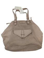 Liebeskind Berlin Henkeltasche Damen Leder Beige Lochmuster Casual