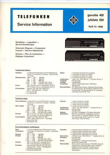 Telefunken service manual - manual, für