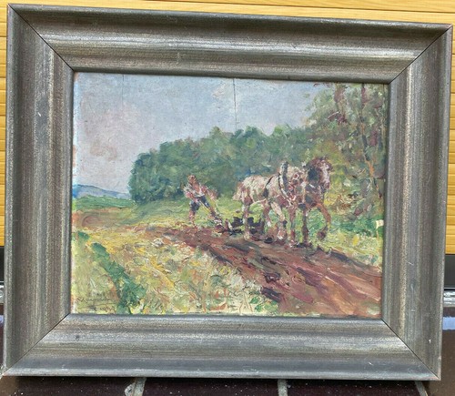 ölgemälde pferdegespann - ::,