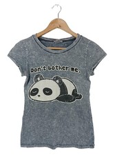 DAVIDA Basic-Shirt Damen Shirt Gr. DE 36 hellgrau Casual-Look