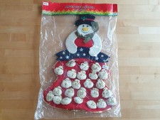 Adventskalender aus Stoff / Taschen zum Befüllen / Motiv: Schneemann 70 cm