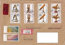 BRD Einschreiben Eilbrief vom 10.4.1981 „Historische Messinstrumente" Portogerec
