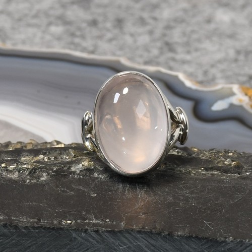 Rosenquarz ring 925er - 925er, silber