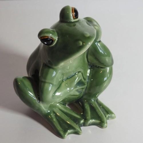 Vintage keramik frosch figur - vintage,