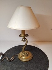 Alte französische Tischlampe Messing Bajonettsockel 