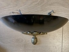 Wand Lampe in  Schwarz mit Messing versiert