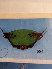 Wandlampe * 1900 * grünes Glas* neue Elektrifizierung