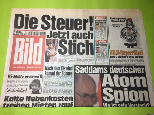 Bild zeitung januar 1996 - 26.,