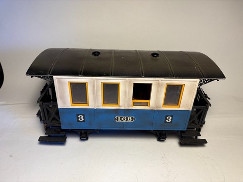 Lgb personenwagen blau beige - personenwagen,