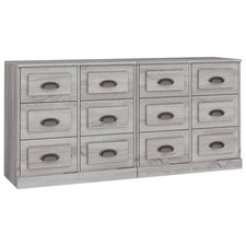 Sideboards 2 Stk. Grau Sonoma