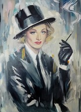 ölgemälde marlene dietrich - marlene,