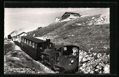 Ansichtskarte schafbergbahn - ansichtskarte,