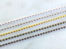 1 Meter Kugelkette Metallkette Schmuck Kugel Kette Meterware Basteln Farbwahl