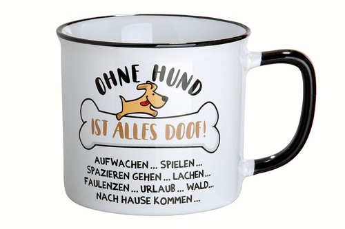 Gilde tasse ohne hund ist - tasse,