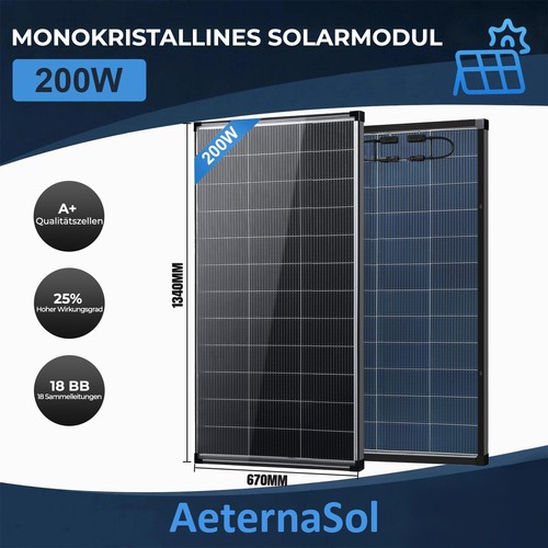 Aeternasol 200w 12v - aeternasol, bifazial