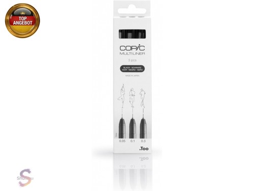 Copic multiliner set black - multiliner, black,
