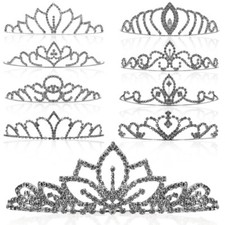 Diadem Tiara Haarreif Krone Hochzeit Prinzessin Strass Haarschmuck Braut Frisur