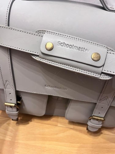 Schoolmaster ledertasche grau - ledertasche,
