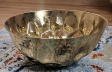 Schüssel Schale Gold Ø31cm Metall große Dekoschale Schüssel Messing Bubble