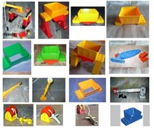 Lego Duplo Eisenbahn Schütte Kran Arm Verladestation Trichter Seilwinde Haken