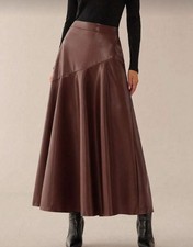 Damen Maxi Langer  Weiter PU