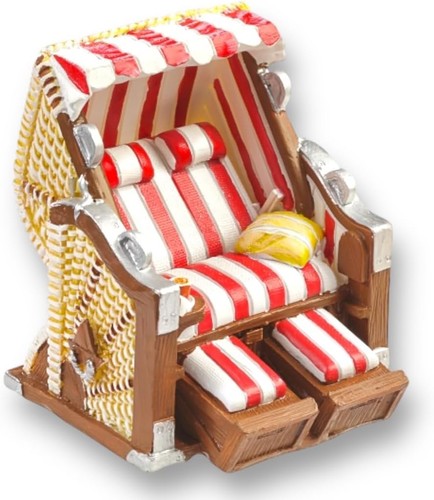 Strandkorb rot weiß 6 - rot-weiß, x