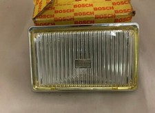Oldtimer Fernscheinwerfer Einsatz gelblich Chrom Rahmen Bosch ges. 19,5x12cm NOS