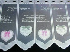 Scheibengardine   Herzen mit  bunten Schleifen gebogt Bistro 145 cm B 45 cm Hoch