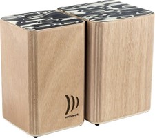 B-WARE Schlagwerk WBS200 Wooden Bongos Cajon Percussion Designfurnier Rhythmus