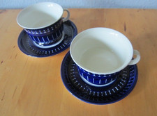 2 Arabia Finland Valencia Tassen mit UT blau Finnland