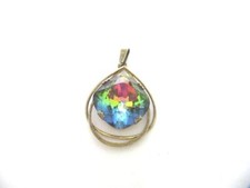 Auffallender Silberanhänger mit Rheinkiesel (830er) OM3998