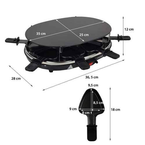 Raclette mit glaskeramik - mit,