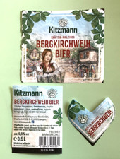Bieretikett , KITZMANN Bergkirchweihbier , Erlangen / Mittelfranken / BY #1447#