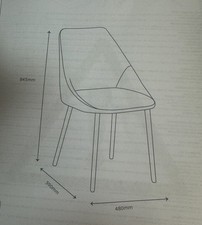 2er Set Esszimmerstuhl VELLEV sandfarbener Stoff