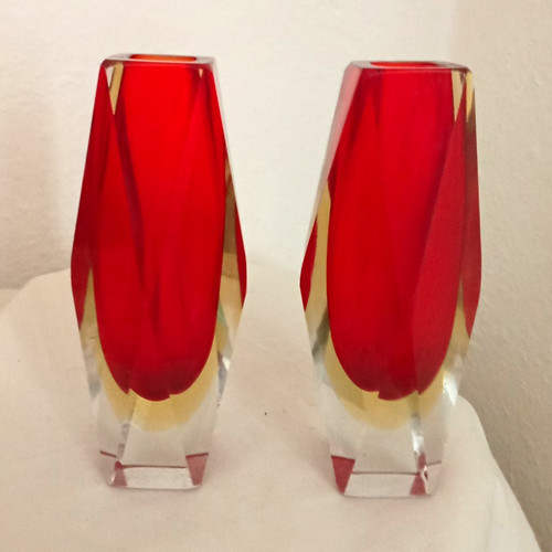Paar murano glas blockvasen - paar,