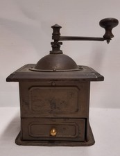 Alte Peugeot freres Mühle Mechanische Kaffeemühle Blech / Holz