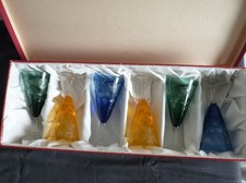 6 Weingläser *  Überfang *