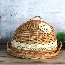 Essen Kuppel Abdeckung Tisch Serviertablett mit Griffen komplett handgefertigt für Kuchen Pizza