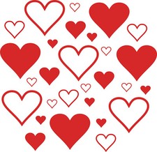 28 Herzen Fensterbild Fliesen