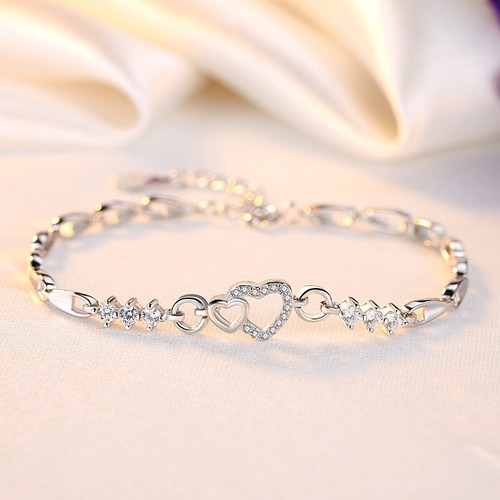 Herz mit zirkonia armband - herz,