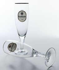 2 x Krombacher 0,2l Exklusiv Pokal Bierglas seit 1803 Goldrand  Brauerei 5037