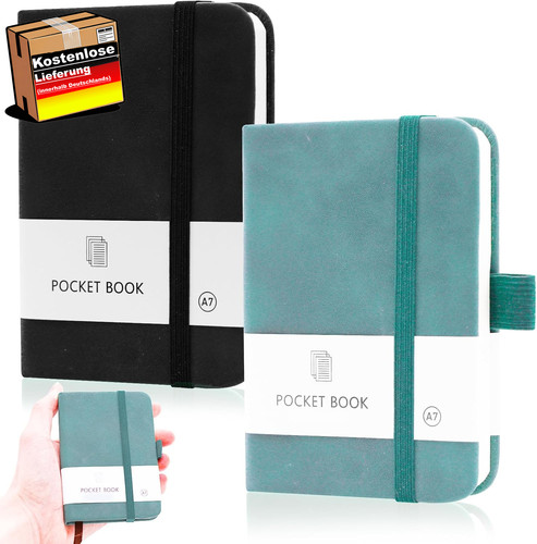 Mini notizbuch mit gummizug - a7,