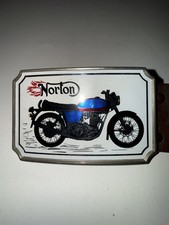 Gürtelschnalle Buckle NORTON Biker Great Britain Motorrad plus Ledergürtel 