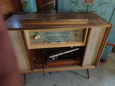 Musiktruhe Schaub Lorenz Defekt Mit Bedienungsanleitung und Plattenwechsler 