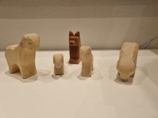 4 Lämmer Lamm Krippenfigur Kinder Holz (wie Ostheimer)