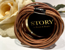 Story by Kranz & Ziegler Leder Armband 3 Reihen 6-schnürig 57 cm 1004856 natur